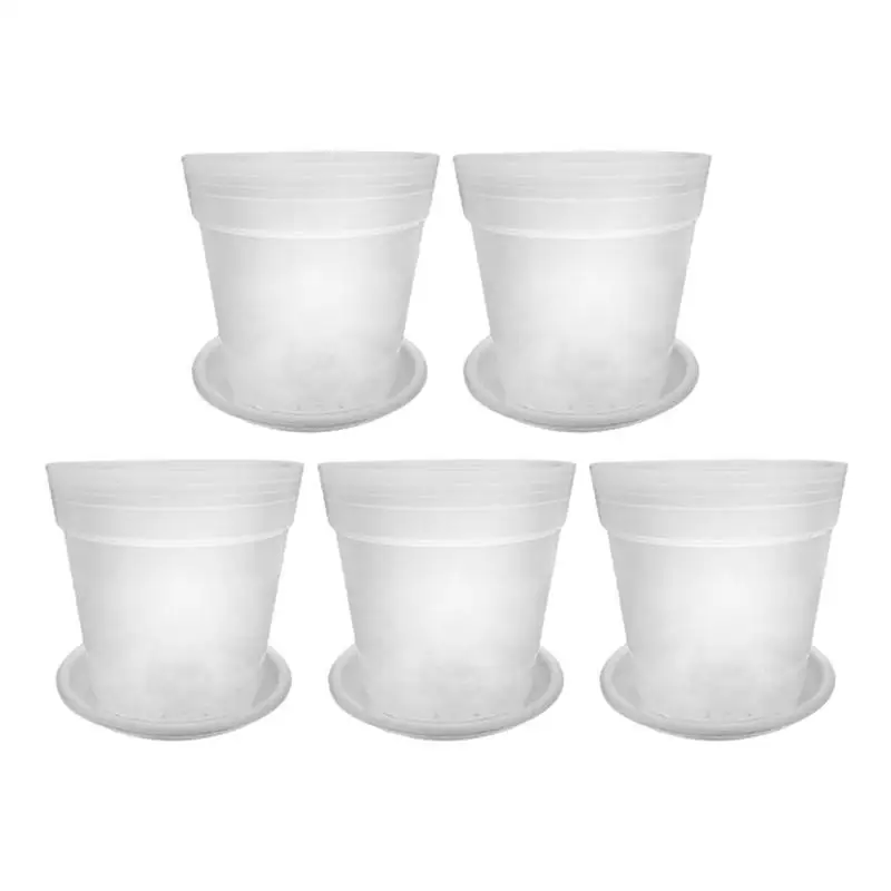 

Clear Plant Pots 5PCS Gardening Pots With Drainage Holes Flower Pots Nursery Pots Plant Pot For Cactus Flowers Succulent