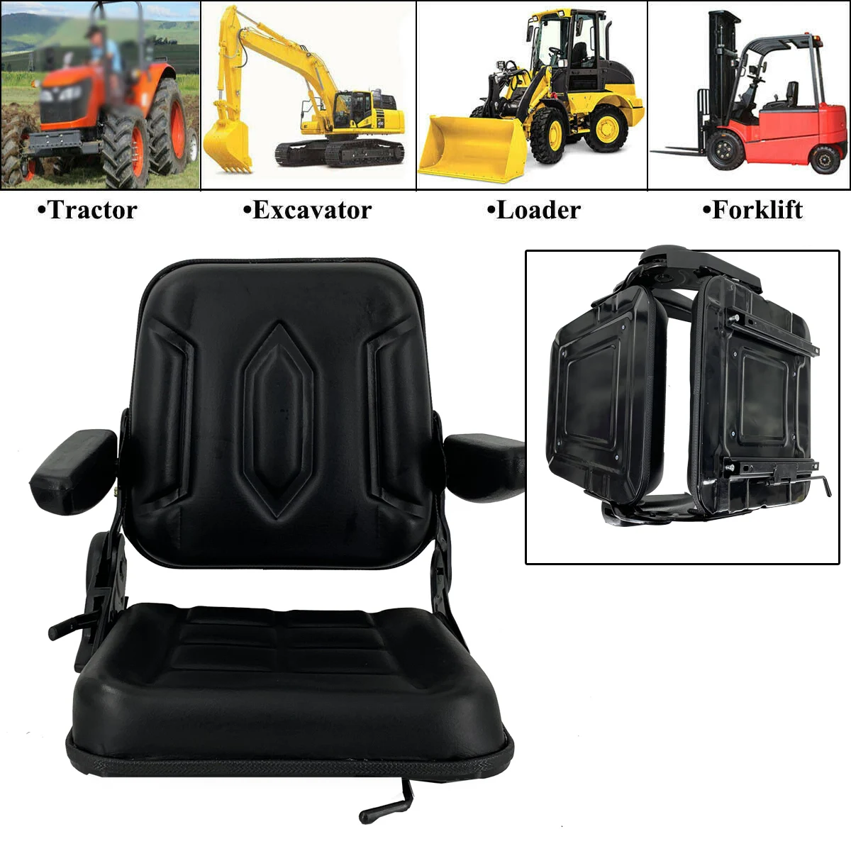 Waterproof Tractor Seat Slidable Seat Suspension Seat With Back Rest Lawn Mower Garden Tractor UTV ATV Fits Most Brands Black
Waterproof Tractor Seat Slidable Seat Suspension Seat With Back Rest Lawn Mower Garden Tractor UTV ATV Fits Most Brands Black