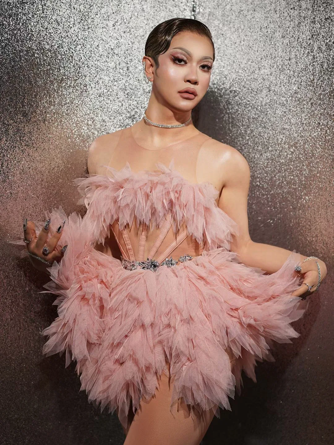 Sleeveless Pink Gauze Sexy Dress For Women Fashion Show Stage Model Costumes Prom Singer Clothing Party Birthday Outfits
Sleeveless Pink Gauze Sexy Dress For Women Fashion Show Stage Model Costumes Prom Singer Clothing Party Birthday Outfits