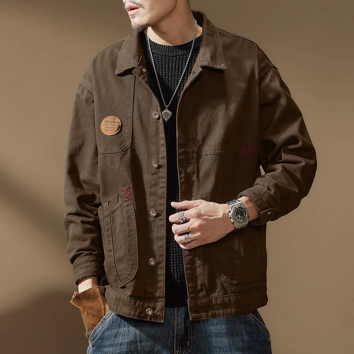 American retro work jacket men's spring and men clothing autumn new trend casual loose denim jacket hunting fashion brand jacket
American retro work jacket men's spring and men clothing autumn new trend casual loose denim jacket hunting fashion brand jacket