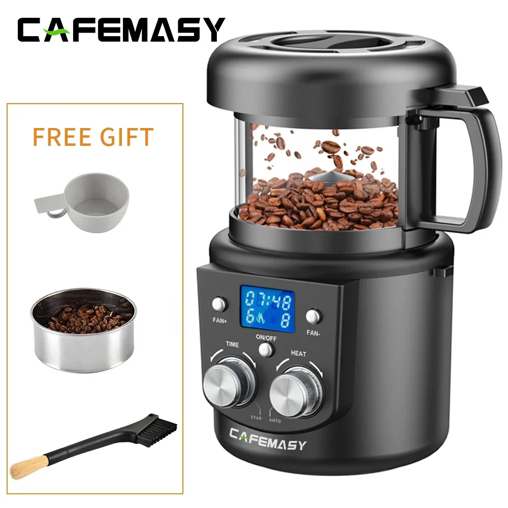 

CAFEMASY 80-100g Home Coffee Roaster Electric Mini No Smoke Coffee Beans Baking Roasting Machine Household Air Roaster Coffee