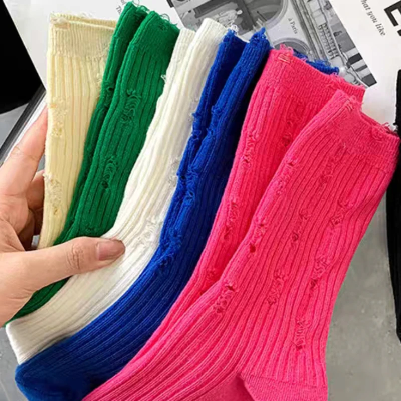1pair/3pairs Ins Thin Ripped Socks Men Women Cylinder Pure Cotton Sports Pile Socks Middle Tube Solid Sock Unisex Couple Sock
1pair/3pairs Ins Thin Ripped Socks Men Women Cylinder Pure Cotton Sports Pile Socks Middle Tube Solid Sock Unisex Couple Sock