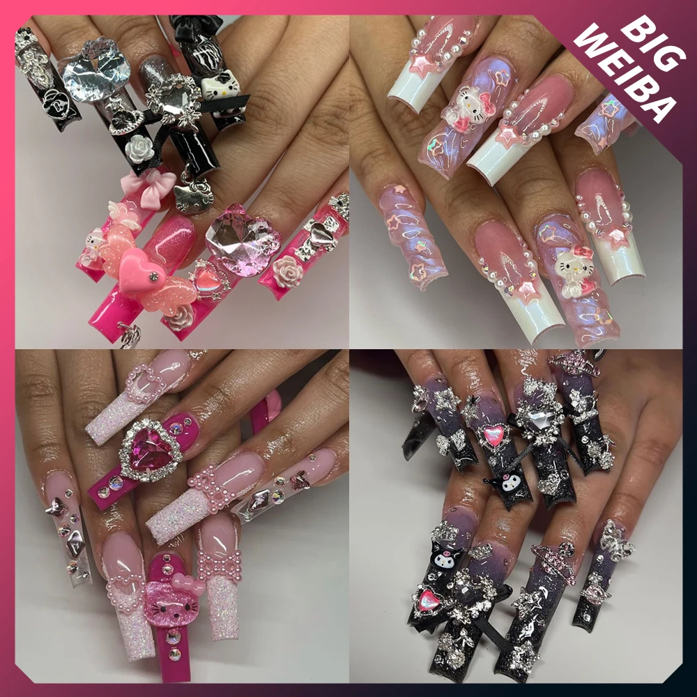 XXL Straight Square Duck Web Handmade Acrylic Nail Tip Cinnamoroll Mymelody Kuromi Cartoon Anime Jelly Glue Fake Nails Sticker
XXL Straight Square Duck Web Handmade Acrylic Nail Tip Cinnamoroll Mymelody Kuromi Cartoon Anime Jelly Glue Fake Nails Sticker