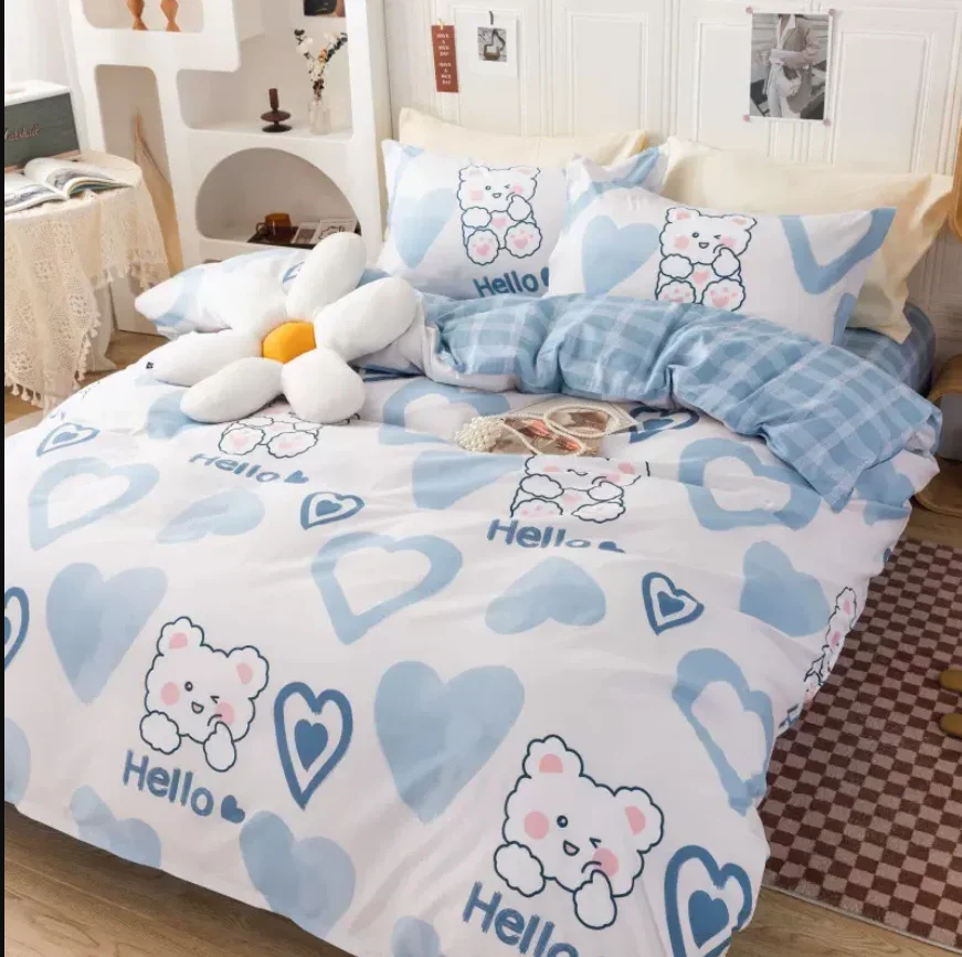 Cartoon Bedding Set Spring Summer New Duvet Cover + Flat Sheet +2pc Pillowcase Twin Single Queen King Full Size Bed Linens B89C
Cartoon Bedding Set Spring Summer New Duvet Cover + Flat Sheet +2pc Pillowcase Twin Single Queen King Full Size Bed Linens B89C