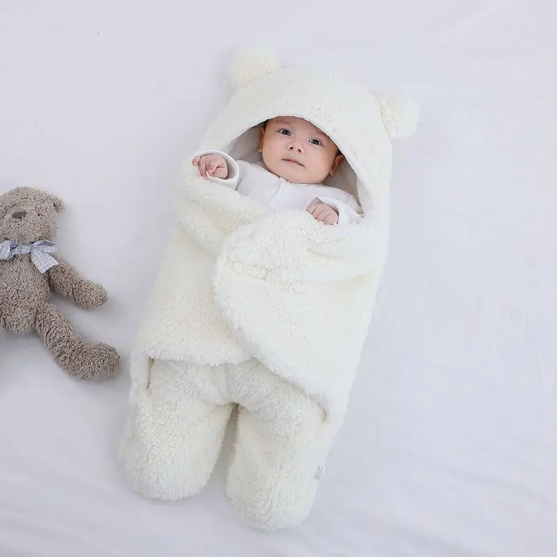 

Winter style Babies Sleeping Bags Newborn Baby Cocoon Swaddle Wrap Envelope 0-6 Months Baby Blanket Swaddling Wrap Sleepsac