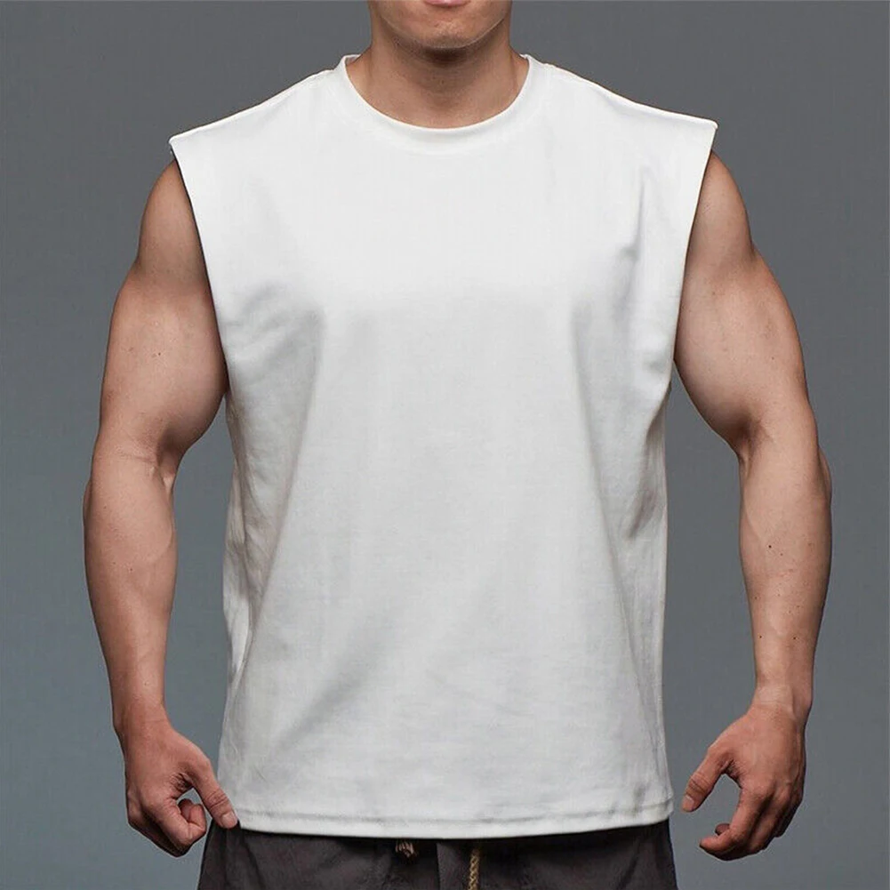 

Mens Undershirt Hot Summer Sleeveless Muscle Tee Solid Blank Tank T Shirt Sport Gym Tank Top Men Breathable Singletss Blouse