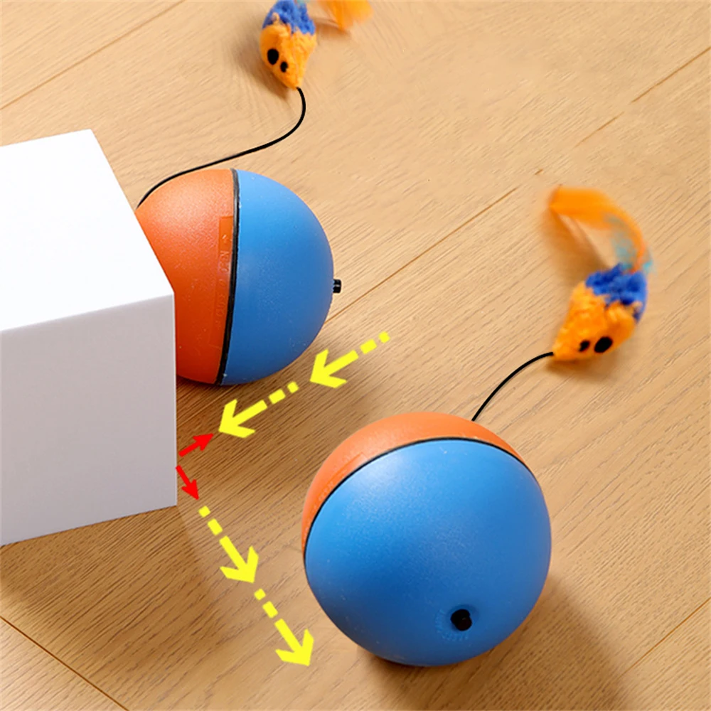 

Automatic Rolling Smart Cat Toys Cats Interactive Training Ball Self-moving Electric Cat Ball Toys Kitten Toy for Indoor Playing