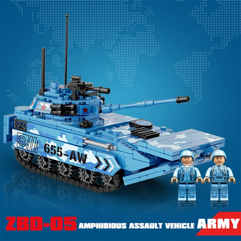 465pcs Military ZBD-05 Tank Bricks Amphibious Assault Vehicle Construction Model Building Blocks for Adults Kids Toys Gift Army
465pcs Military ZBD-05 Tank Bricks Amphibious Assault Vehicle Construction Model Building Blocks for Adults Kids Toys Gift Army