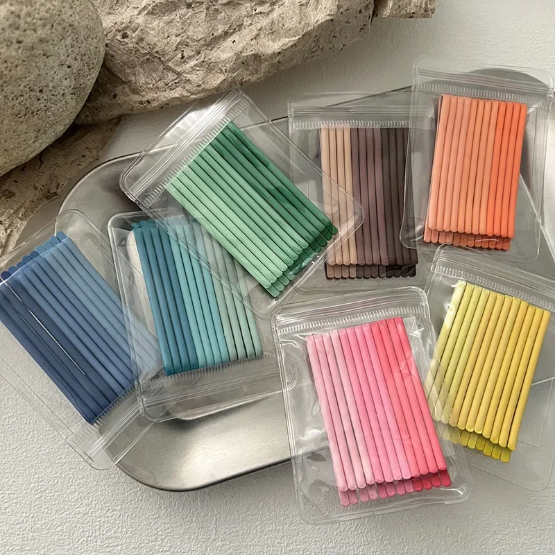 

12pcs Candy Color Metal One Word Hair Clips Curly Wavy Grips Bobby Pins Women Girls Sweet Hairpins Barrettes Hair Styling Clips