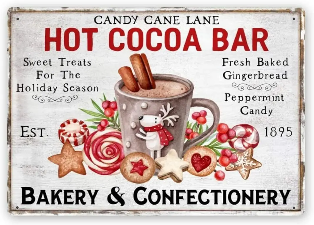 Vintage Halloween Tin Sign Hot Cocoa Sign, Christmas Decor, Coffee Bar Sign Antique Wall Decor for Home Cafe Bar Club
Vintage Halloween Tin Sign Hot Cocoa Sign, Christmas Decor, Coffee Bar Sign Antique Wall Decor for Home Cafe Bar Club
