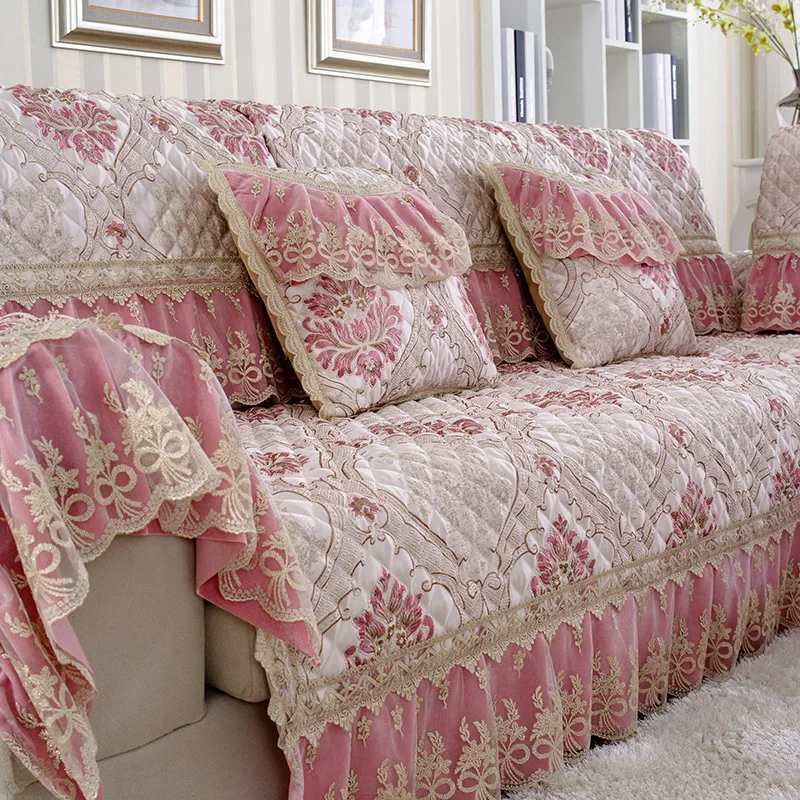 

Роскошный жаккардовый чехол в европейском стиле для дивана, складное кружевное диванное покрывало, высококачественное роскошное кожаное деревянное покрывало для дивана, нескользящее покрывало для дивана