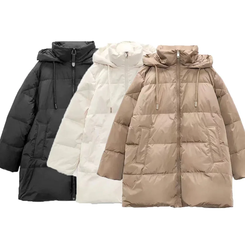Women's Parkas Jacket Winter Coat With Hooded Khaki Warm Coat Zipper Jacket Thick Outwear Ladies Pocket Overcoat Woman Coat trf
Women's Parkas Jacket Winter Coat With Hooded Khaki Warm Coat Zipper Jacket Thick Outwear Ladies Pocket Overcoat Woman Coat trf