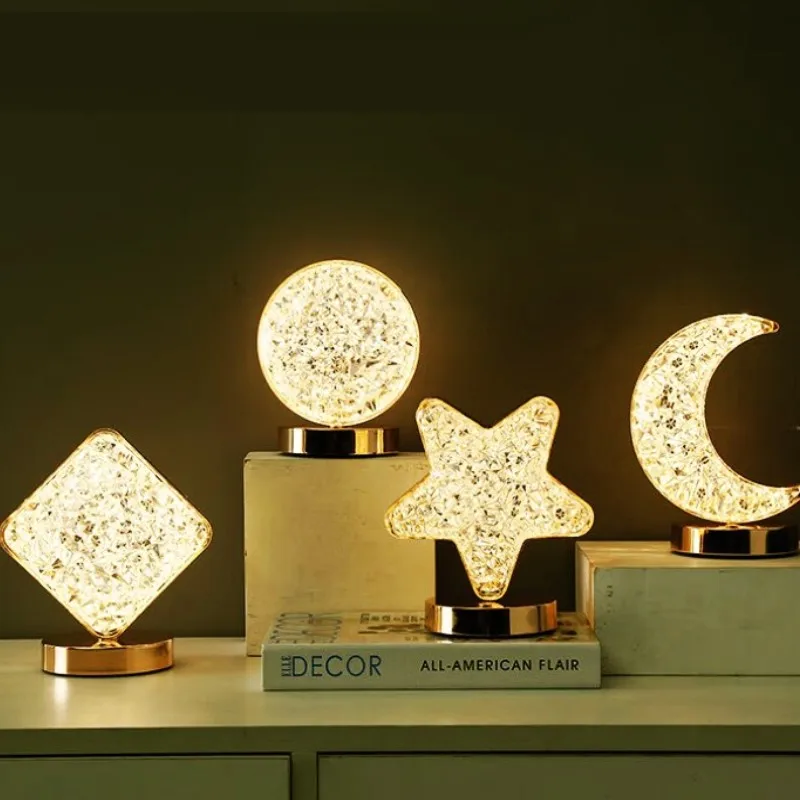Crystal Table Lamp Acrylic Decorative 3-color Dimming Desk Lamp Bedroom Bedside Bar Crystal Lights Decoration Night Light
Crystal Table Lamp Acrylic Decorative 3-color Dimming Desk Lamp Bedroom Bedside Bar Crystal Lights Decoration Night Light