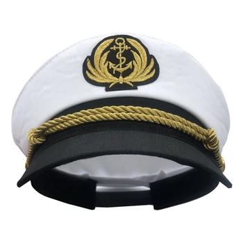 요트 선장 모자, 조정 가능한 선원 선장 코스튬, 성인 및 어린이용 해군 모자