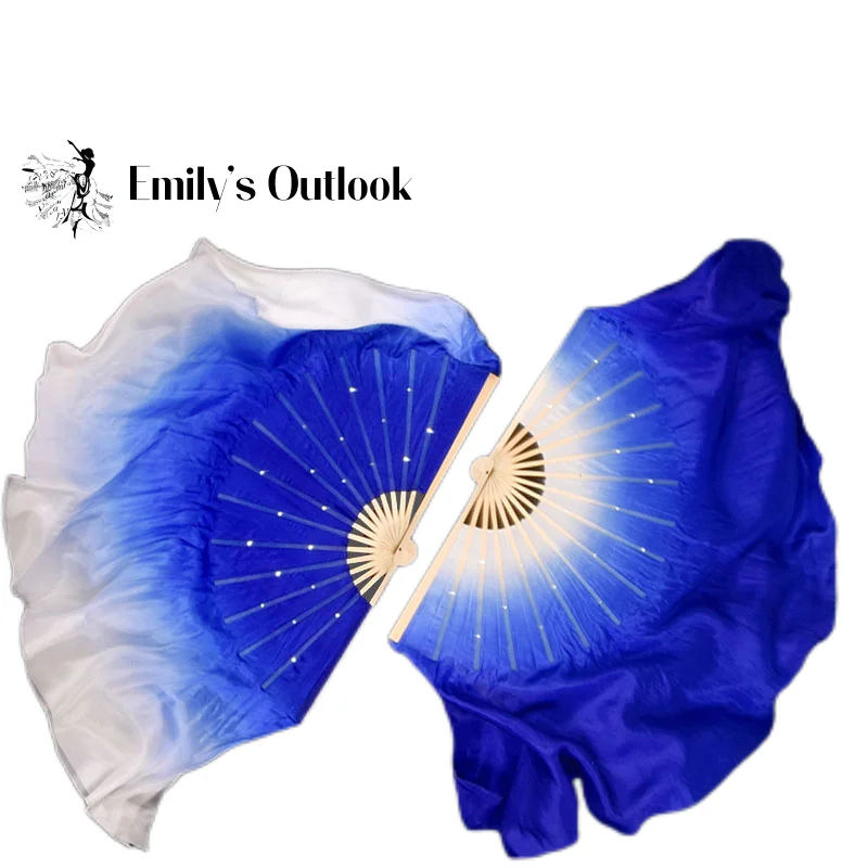 Royal Blue White Gradient Half Circle Belly Dance Veil Real Silk Dance Fan Pairs(1R+1L) Handmade Chinese Bamboo Fan 41cm-86cm
Royal Blue White Gradient Half Circle Belly Dance Veil Real Silk Dance Fan Pairs(1R+1L) Handmade Chinese Bamboo Fan 41cm-86cm