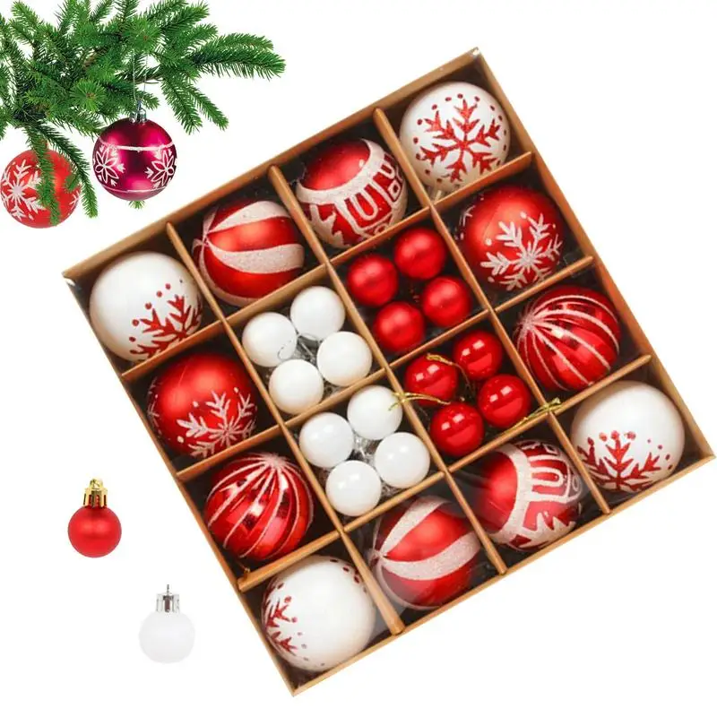 Christmas Tree Decoration Balls Shatterproof 44 PCS Red Green Christmas Ball Pendant Delicate Painting Christmas Ball Christmas
Christmas Tree Decoration Balls Shatterproof 44 PCS Red Green Christmas Ball Pendant Delicate Painting Christmas Ball Christmas
