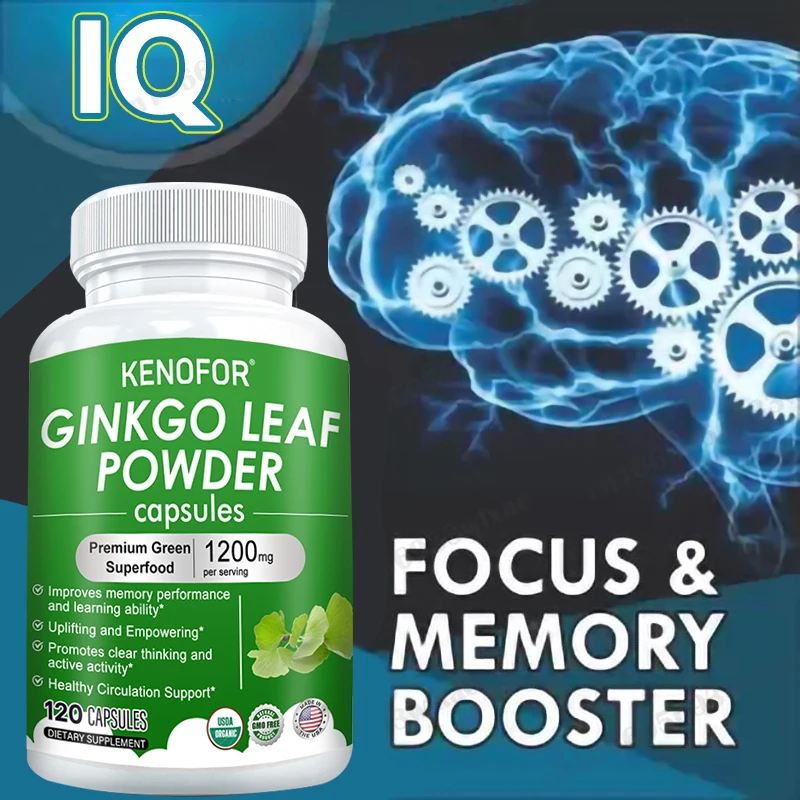 Organic Ginkgo Leaf Powder Capsules -1200mg Rich in Antioxidants, Nourishing The Brain and Improving Memory and Learning Ability
Organic Ginkgo Leaf Powder Capsules -1200mg Rich in Antioxidants, Nourishing The Brain and Improving Memory and Learning Ability