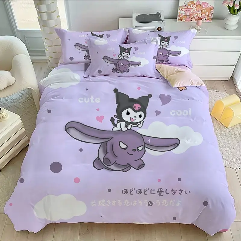 Комплект постельного белья Kuromi Sanrio из 4 предметов, Хлопковое одеяло в стиле аниме, милый мультяшный персонаж, комплект простыней из трех предметов для детей, детские игрушки
Комплект постельного белья Kuromi Sanrio из 4 предметов, Хлопковое одеяло в стиле аниме, милый мультяшный персонаж, комплект простыней из трех предметов для детей, детские игрушки