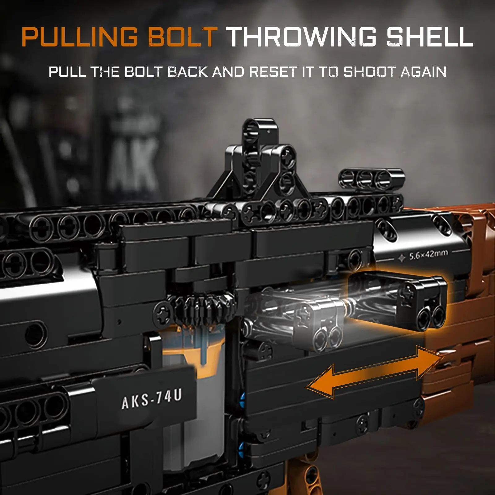 1418PCS AK-47 Assault Rifle Building Blocks DIY Assembling Building Toy With Motor Simulation Emission Military Weapon Set 14020 1418PCS AK-47 Assault Rifle Building Blocks DIY Assembling Building Toy With Motor Simulation Emission Military Weapon Set 14020