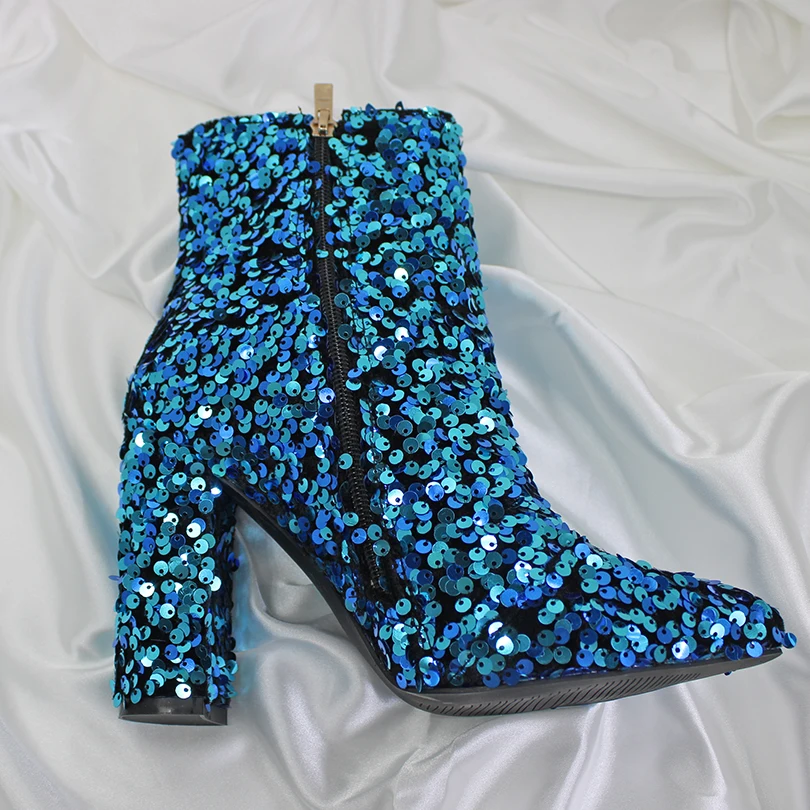 Polka Dot Sparkling Glitter Sparkle Breathable Women's Short Boots With Pointed Toe Ultra High Heels Bling Bling Ankle Boots
Polka Dot Sparkling Glitter Sparkle Breathable Women's Short Boots With Pointed Toe Ultra High Heels Bling Bling Ankle Boots