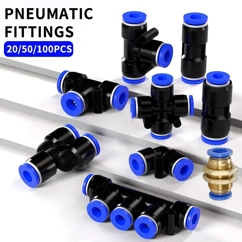 

Pneumatic Fittings PY/PE/PV/PU/SA/PM Water Pipes and Tube connectors direct thrust 4 to 16mm/ PK plastic hose quick couplings