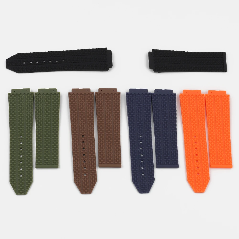

Compatible Men's Sport Accessories for Hublot Silicone Sweat-proof Watch Strap Yubo Big Bang Classic Fusion 26x19mm