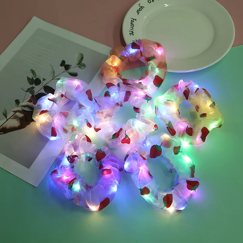 20pcs LED Women Girls Strawberry Scrunchies Polka Dots Ropes Rings Hair Bands Bar Party Birthday Luminous Christmas
20pcs LED Women Girls Strawberry Scrunchies Polka Dots Ropes Rings Hair Bands Bar Party Birthday Luminous Christmas