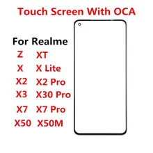 Écran tactile LCD pour Realme Z X Lite, X2, XT, X3, X7 Pro, X30, X50 M, pièce de rechange en verre, OCA=