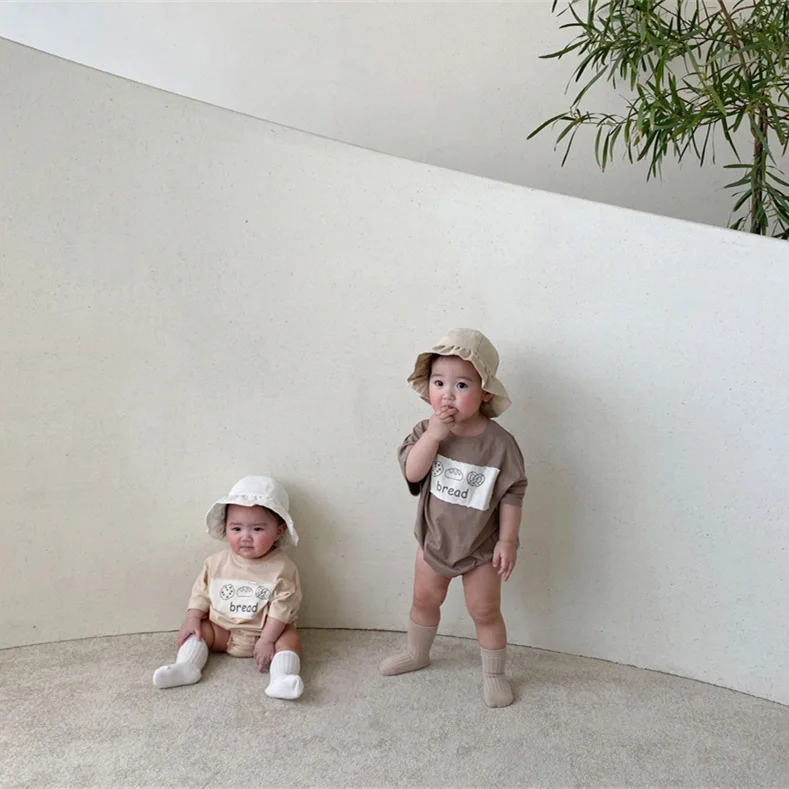 2025 Summer New Baby Short Sleeve Bodysuit Cute Bread Print Infant Clothes Newborn Toddler Boy Girl Loose Casual Jumpsuit 7 S6b62120c8942448390ba58dc4ff18cf6O