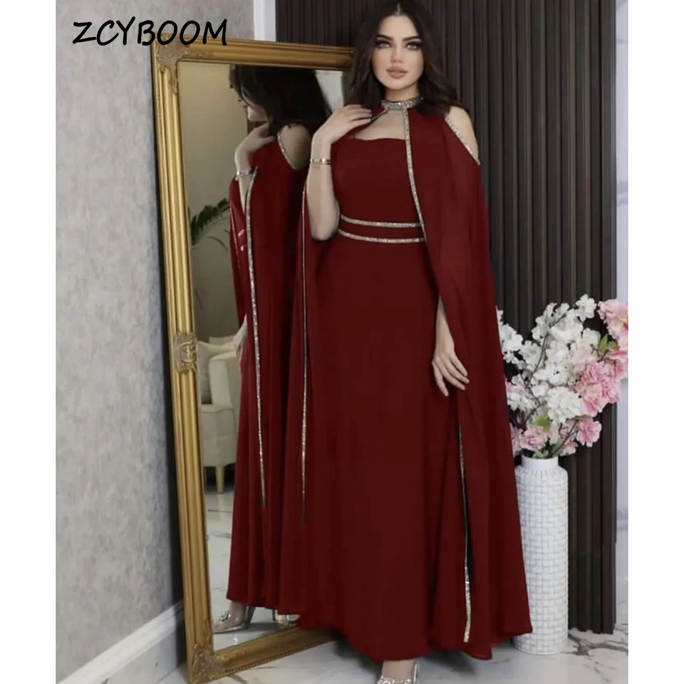 Elegant Burgundy Sequin High-Neck Shawl Evening Dress 2023 A-Line Floor Length Off The Shoulder Chiffon Custom Made Prom Dress
Elegant Burgundy Sequin High-Neck Shawl Evening Dress 2023 A-Line Floor Length Off The Shoulder Chiffon Custom Made Prom Dress