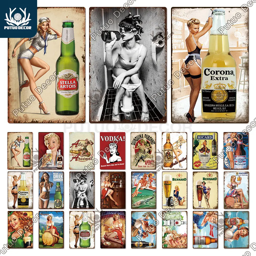 Putuo Decor Pin Up Girl Metal Sign Plaque Metal Vintage Beer Tin Sign Poster Wall Decor for Bar Pub Club Man Cave Decoration
Putuo Decor Pin Up Girl Metal Sign Plaque Metal Vintage Beer Tin Sign Poster Wall Decor for Bar Pub Club Man Cave Decoration