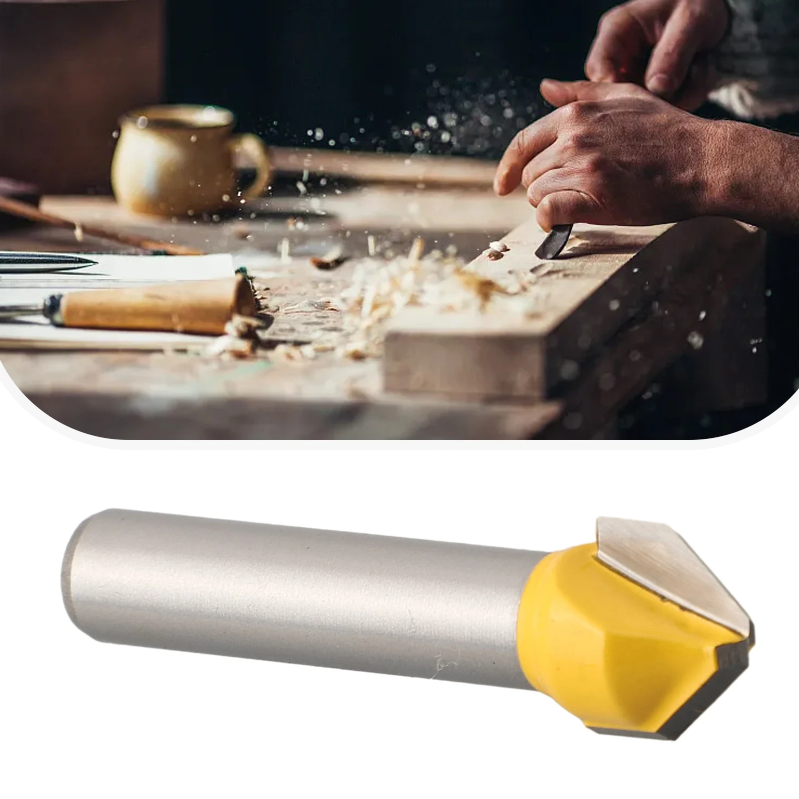 1pc 8mm 90 Degree V-Shaped Flat Head Router Bit Woodworking Carbide Engraving Milling Cutter Double-edged Cutting Design
1pc 8mm 90 Degree V-Shaped Flat Head Router Bit Woodworking Carbide Engraving Milling Cutter Double-edged Cutting Design