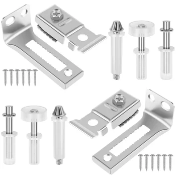 이중 접이식 문짝 하드웨어 수리 키트, 금속 옷장 문짝 하드웨어 키트, 견고한 이중 접이식 슬라이딩 문짝 교체 액세서리 포함, 22 개