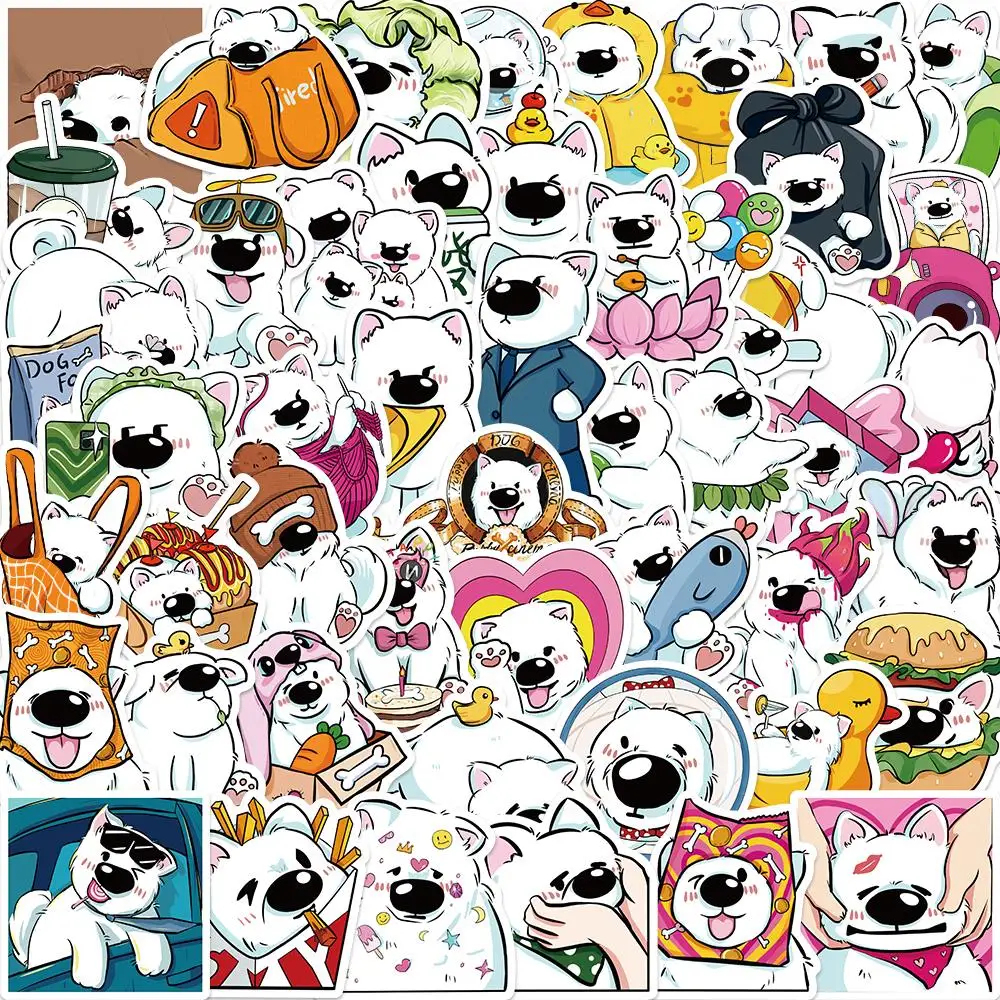 10/25/50pcs Lovely little dog Samoye Stickers Decals Cartoon Graffiti DIY Notebook Luggage Wall Decoration PVC Sticker
10/25/50pcs Lovely little dog Samoye Stickers Decals Cartoon Graffiti DIY Notebook Luggage Wall Decoration PVC Sticker