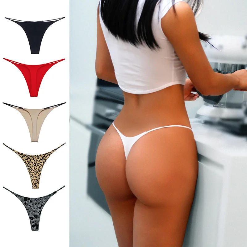 New version of European and American double layer sexy thong low waist double layer bikini cotton ladies T-shaped panties
New version of European and American double layer sexy thong low waist double layer bikini cotton ladies T-shaped panties