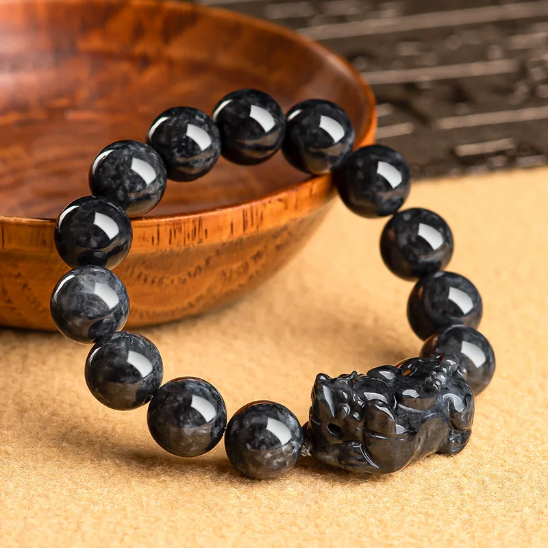 Myanmar Grade A Jadeite Black Burma Jade Lucky Pixiu Wealth And Protection Feng Shui Bracelet Men Women Fine Jewelry Accessories
Myanmar Grade A Jadeite Black Burma Jade Lucky Pixiu Wealth And Protection Feng Shui Bracelet Men Women Fine Jewelry Accessories