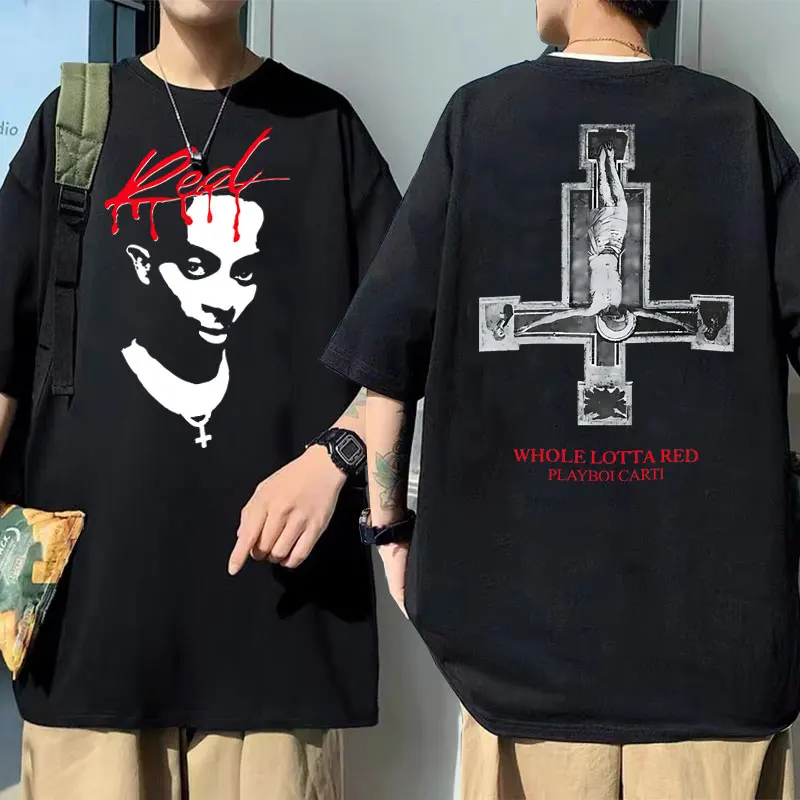 Men Rapper Playboi Carti Whole Lotta Red Graphic Tshirt Men's Hip Hop Vintage Oversized Tees Streetwear Male 100% Cotton T-shirt
Men Rapper Playboi Carti Whole Lotta Red Graphic Tshirt Men's Hip Hop Vintage Oversized Tees Streetwear Male 100% Cotton T-shirt