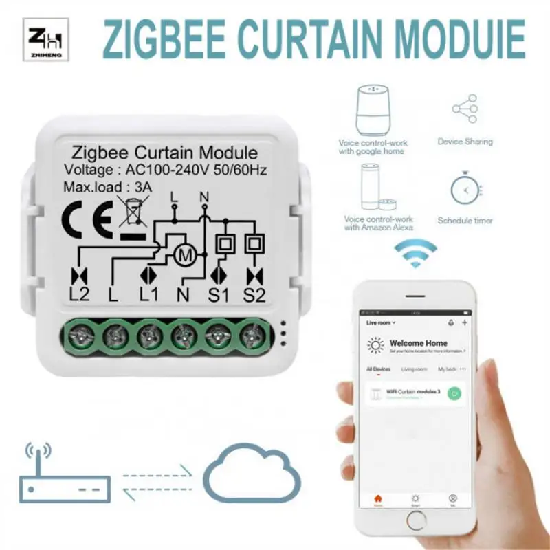 Умный модуль переключения для штор Tuya ZigBee 3,0, для роликовых жалюзи, с электромотором, 1/2 клавиш, с Smartlife Alexa Google Home
Умный модуль переключения для штор Tuya ZigBee 3,0, для роликовых жалюзи, с электромотором, 1/2 клавиш, с Smartlife Alexa Google Home