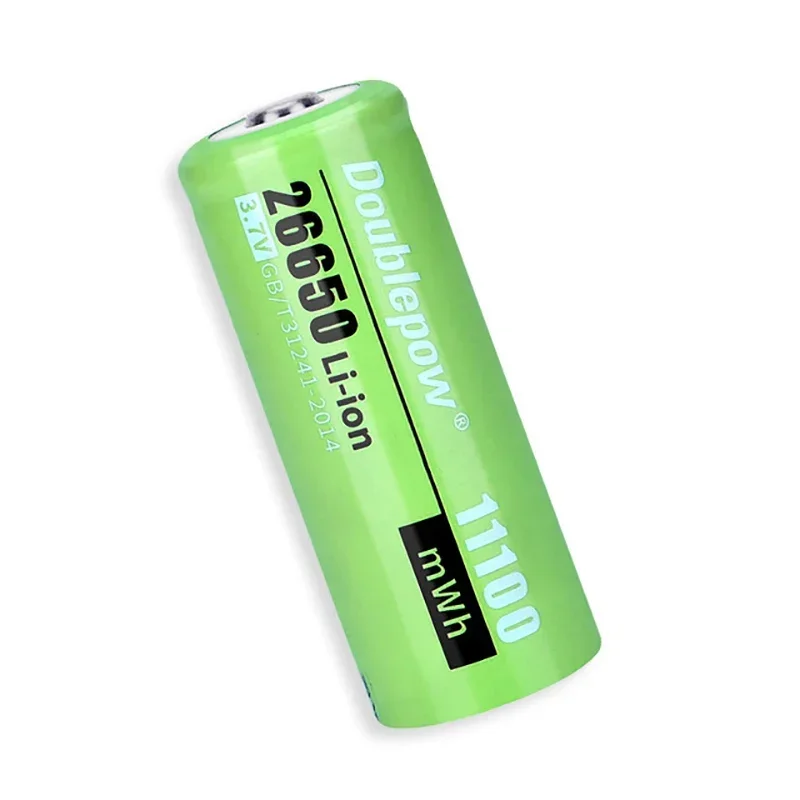 Doublepow High Capacity11100mWh 3.7V Cylindrical Li-ion 26650 Battery Trong Light Flashlight Rechargeable Batteries Kit Radio
Doublepow High Capacity11100mWh 3.7V Cylindrical Li-ion 26650 Battery Trong Light Flashlight Rechargeable Batteries Kit Radio