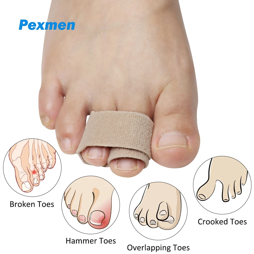Pexmen 1/2/5/10Pcs Broken Toe Wraps Bandage Cushions Hammer Toe Straightener for Toe Corrector for Bent Curled and Crooked Toe
Pexmen 1/2/5/10Pcs Broken Toe Wraps Bandage Cushions Hammer Toe Straightener for Toe Corrector for Bent Curled and Crooked Toe