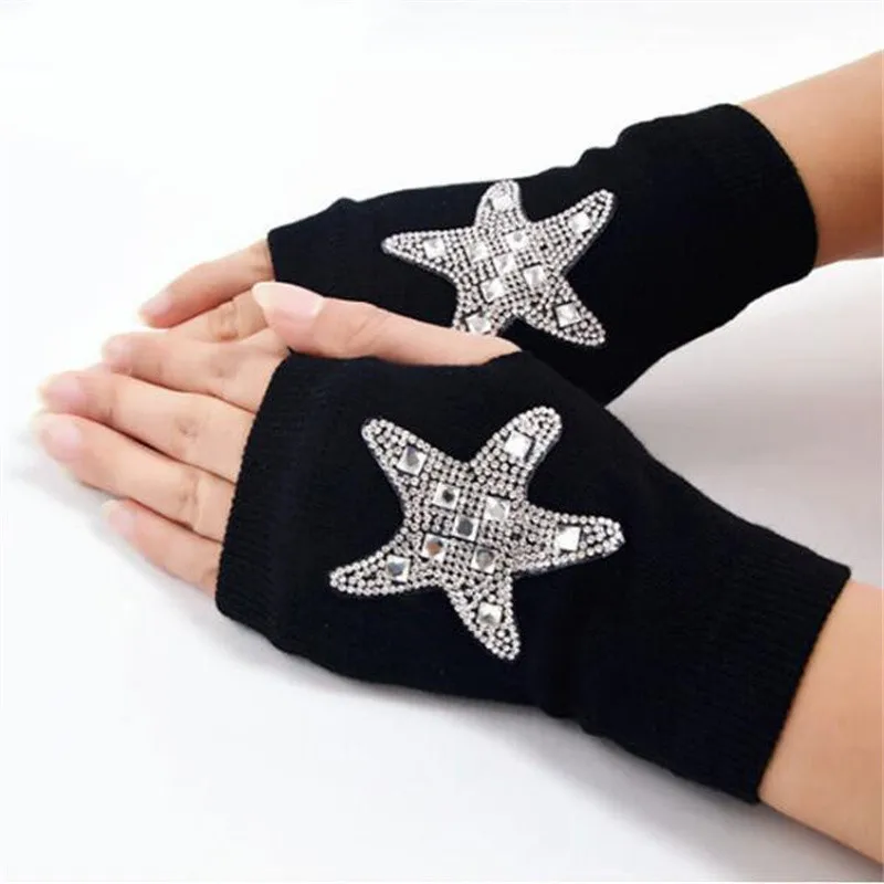 3Pairs/Pack Wholesale Women's Winter Warm Fingerless Gloves Rhinestone Rivets Fashion Knitted Gloves Mittens
3Pairs/Pack Wholesale Women's Winter Warm Fingerless Gloves Rhinestone Rivets Fashion Knitted Gloves Mittens