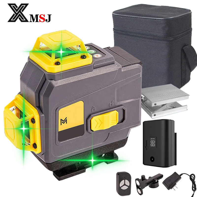 8/12 Lines 3D Laser Level Digital Battery 360° Horizontal Vertical Cross Super Green Line Beam Self-Leveling Remote Laser Level
8/12 Lines 3D Laser Level Digital Battery 360° Horizontal Vertical Cross Super Green Line Beam Self-Leveling Remote Laser Level