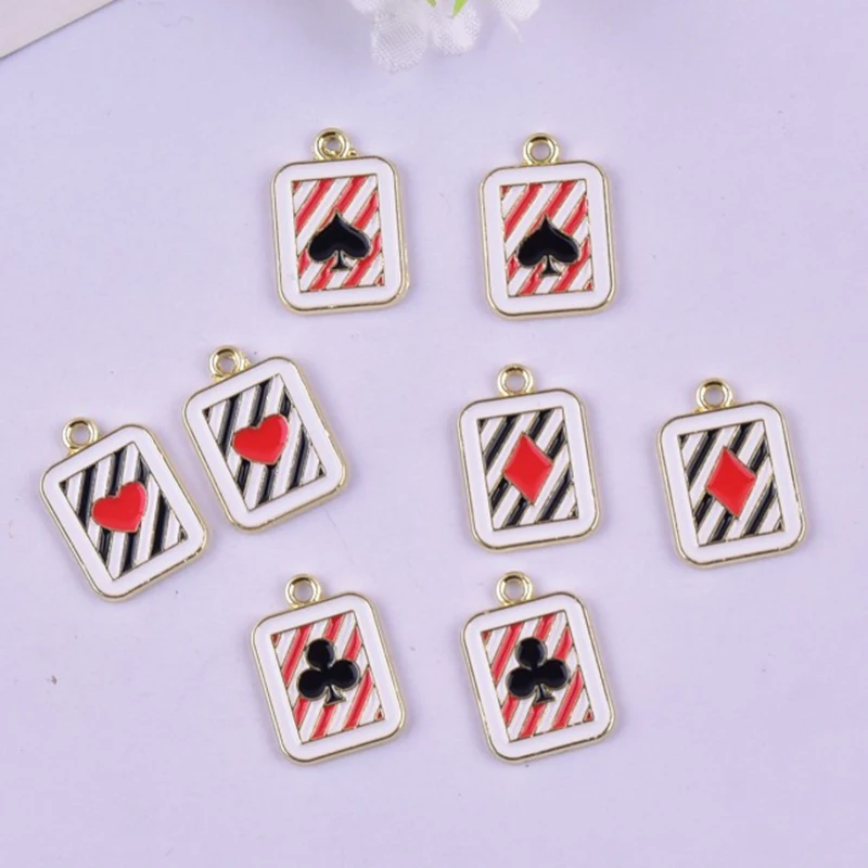 10pcs Y2k Fashion Red Spade Plum Block Playing Card Alloy Charm Design Jewelry Handmade Metal Charms Decoration For Gifts
10pcs Y2k Fashion Red Spade Plum Block Playing Card Alloy Charm Design Jewelry Handmade Metal Charms Decoration For Gifts