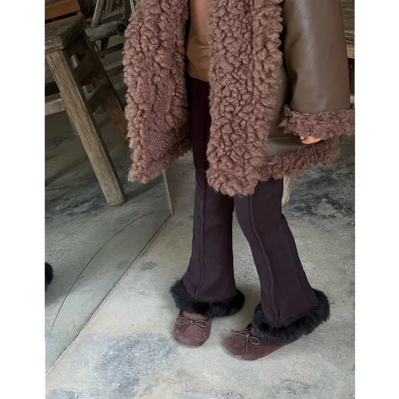 2023 Bell-bottomed Pants for Girls Baby High Waist Elastic Leggings Children Fleece Thick Flared Trousers Infant Outdoor Clothes
2023 Bell-bottomed Pants for Girls Baby High Waist Elastic Leggings Children Fleece Thick Flared Trousers Infant Outdoor Clothes