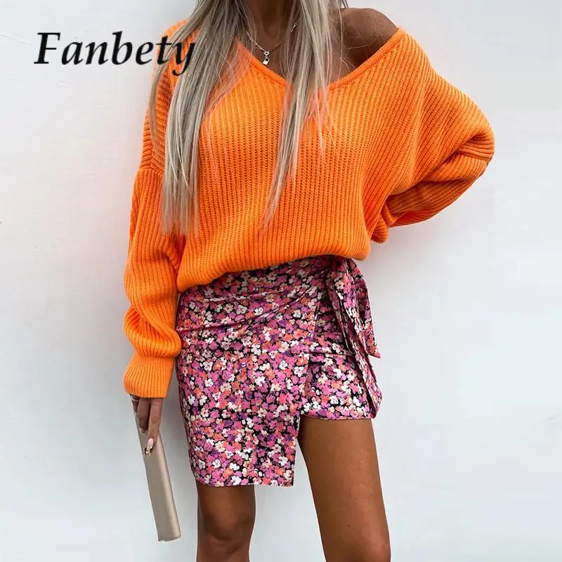 Elegant V Neck Long Knitted Sweater Fall Women Sexy Off Shoulder Loose Pullovers Jumper Winter Casual Long Sleeve Solid Sweater
Elegant V Neck Long Knitted Sweater Fall Women Sexy Off Shoulder Loose Pullovers Jumper Winter Casual Long Sleeve Solid Sweater