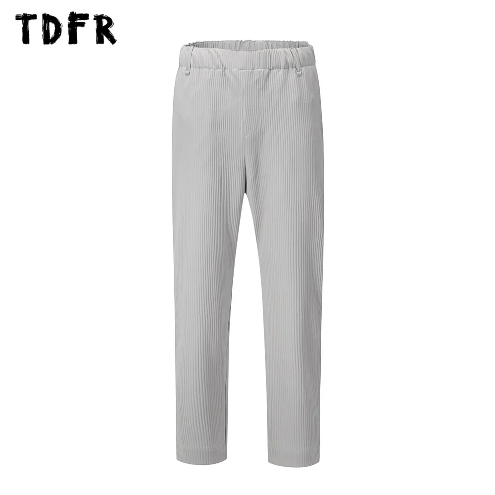 Pleated Solid Color Casual Pants Mens Loose Elastic Waist Straight-leg Pants Men Trousers
Pleated Solid Color Casual Pants Mens Loose Elastic Waist Straight-leg Pants Men Trousers