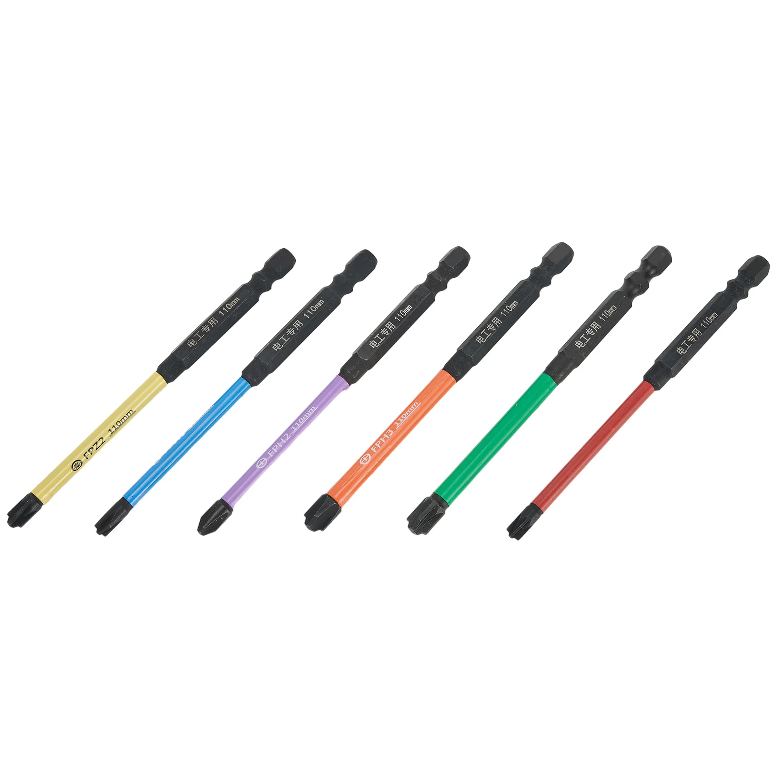 Durable And Practical Screwdriver Bits 110mm / 4.33’’ Length 6 Pcs/set Alloy Steel FPH1/FPH2/FPH3/FPZ1/FPZ2/FPZ3
Durable And Practical Screwdriver Bits 110mm / 4.33’’ Length 6 Pcs/set Alloy Steel FPH1/FPH2/FPH3/FPZ1/FPZ2/FPZ3
