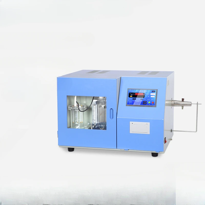 Full-automatic sulfur detector intelligent microcomputer integrated rapid sulfur determination instrument Coulomb method of coal
Full-automatic sulfur detector intelligent microcomputer integrated rapid sulfur determination instrument Coulomb method of coal