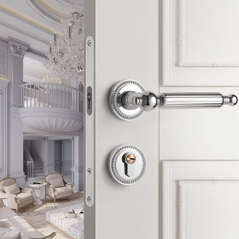 Zinc Alloy Silver Door Lock Indoor Wood Door Locks Bedroom Split Handle Knob Lockset European American Room Locksets
Zinc Alloy Silver Door Lock Indoor Wood Door Locks Bedroom Split Handle Knob Lockset European American Room Locksets
