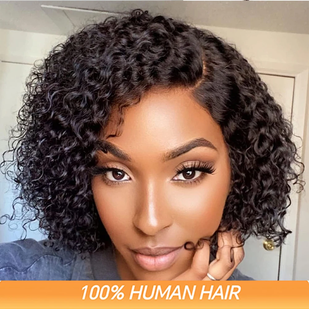 220Density Short Curly Human Hair Wigs Water Wave Natural Black Lace Front Wig For Women HD Lace Remy Brazilian 8inch Hair Wigs
220Density Short Curly Human Hair Wigs Water Wave Natural Black Lace Front Wig For Women HD Lace Remy Brazilian 8inch Hair Wigs